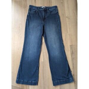 LC Lauren Conrad Blue Jeans Size 10 Short Curvy Flare Stretch High Rise Boho